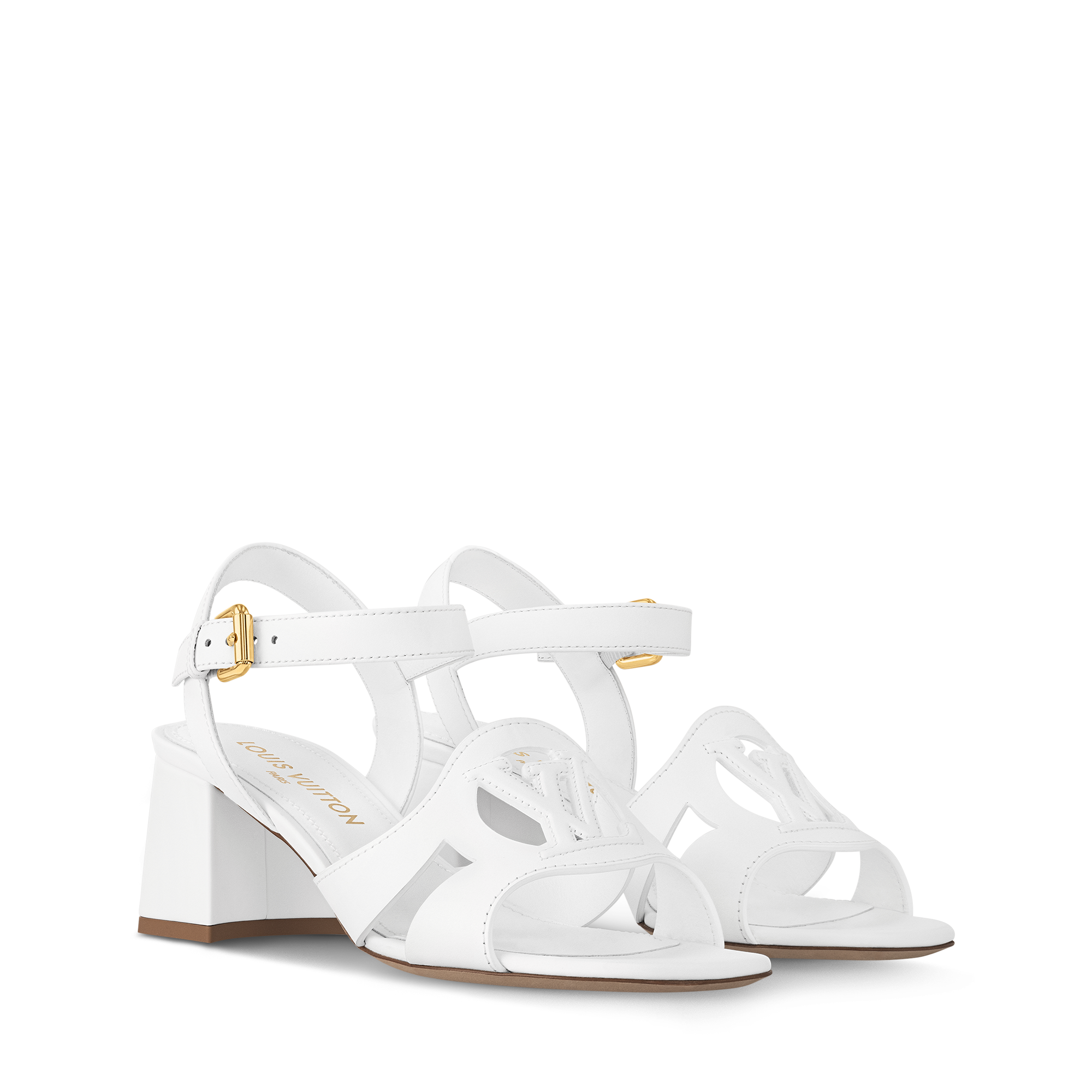 LOUIS VUITTON ルイヴィトン LVイソラ サンダル 35 ホワイト ルイヴィトン サンダル カーフレザー LVイソラ サンダル レディース